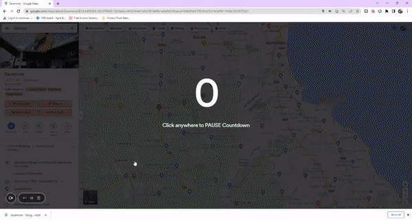GIF showing the customer experience when clicking the Google Review link