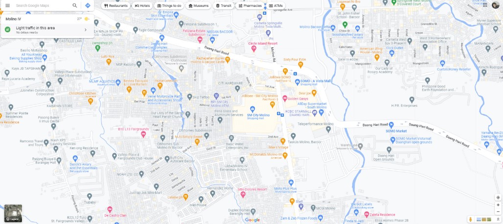 Searching for a competitor business on Google Maps