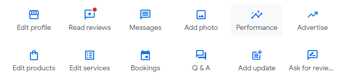 Google Business Profile Performance dashboard